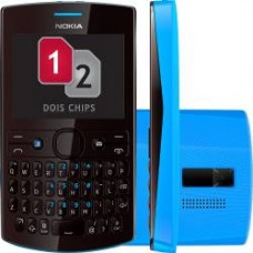 Celular Nokia Asha 205 Dual Chip, Câmera VGA, Bluetooth, Preto/Azul